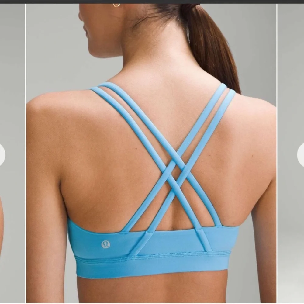 LIKE NEW Lululemon Energy Bra *medium support, B-D cup - Kayak Blue Light - Picture 4 of 6